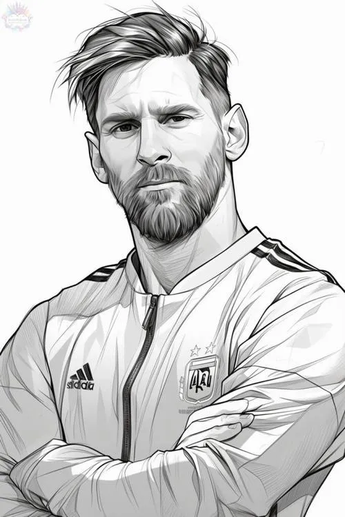 7 Bộ hình tô màu Messi và quả bóng, đơn giản mà nhìn đã thấy chất