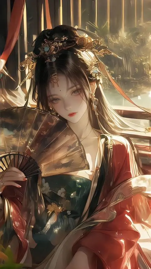 13 Bức tranh vẽ thiếu nữ ngồi nép trong góc tối, áo xanh rêu pha đỏ nâu, gương mặt cúi nửa kín nửa hở, nền màu chảy như mực loang khiến cảm giác bi cảm lan ra từ mắt đến bàn tay