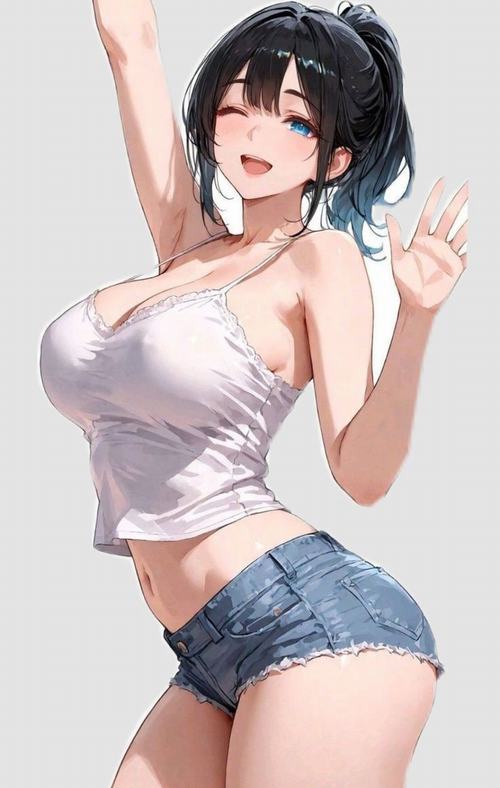 13 Hot girl sexy phong cách anime tạo dáng nhẹ với vú đầy đặn và thân hình mềm mại khiến bức tranh hút mắt