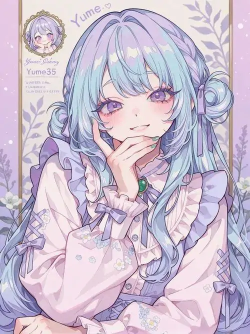 29 Hình cô gái anime thiếu nữ tóc xanh nhạt tựa cằm trong căn phòng cổ điển, kẹp tóc nhỏ và vẻ ngây thơ làm bức ảnh thêm cuốn, tổng thể đẹp theo kiểu đọc sách chiều mưa, nhẹ mà không hề nhạt