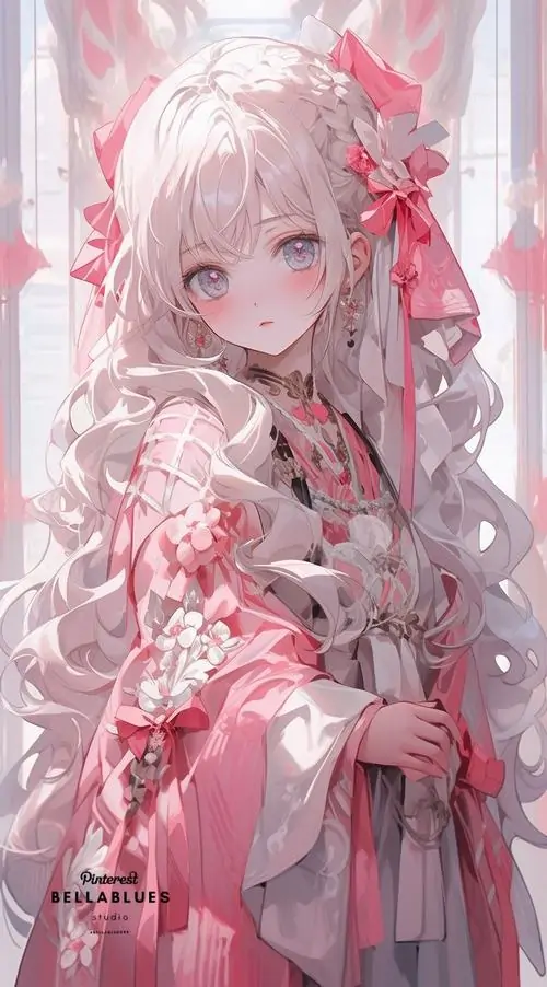 33 Hình vẽ anime cô nàng tóc bạc đứng trước biển xanh với dáng chào nắng, khung hình vừa đẹp vừa khoáng đạt, thích hợp cho người tìm hình nền anime moe mang cảm giác nghỉ hè, mát mắt và đầy gió