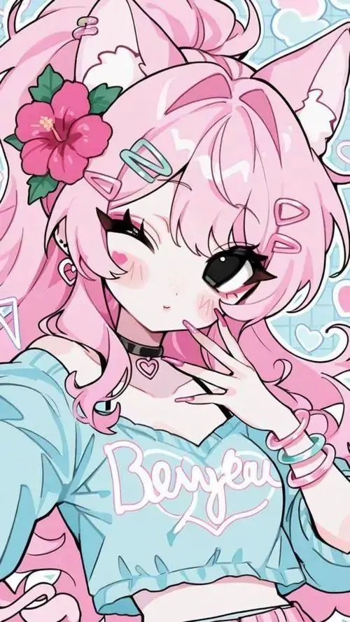 17 Avatar anime nữ bé gái chibi tóc hồng ôm gối xanh, nét mặt tinh nghịch và phong cách chibi làm độ cute tăng mạnh, bố cục gần mặt cực bắt mắt, rất hợp cho ai cần ảnh chibi nữ làm ảnh đại diện mềm xinh