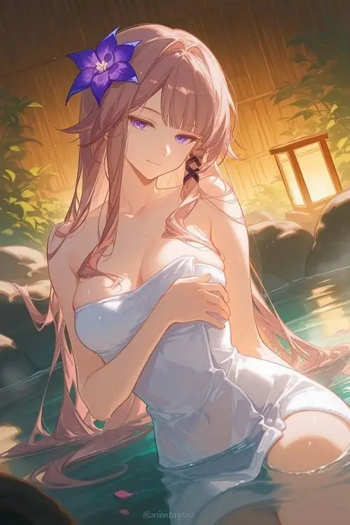 40 Một bóng hồng trong ảnh anime nữ mặc váy hè khoác ngoài bikini tạo vẻ trẻ trung và phong cách nghỉ dưỡng