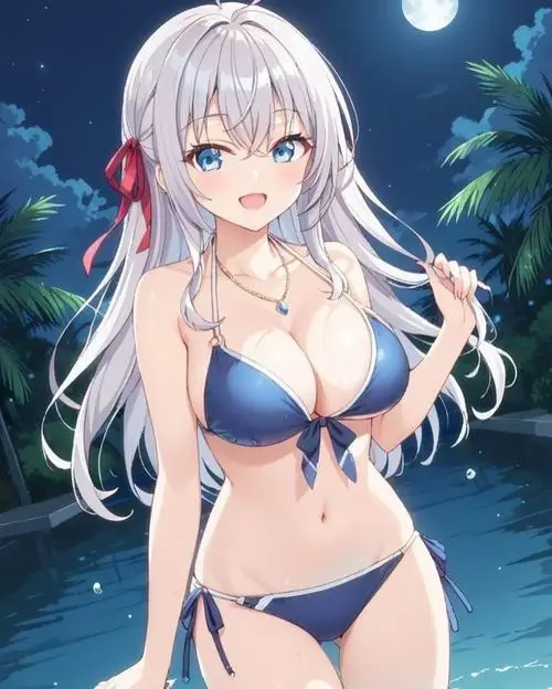 39 Thiếu nữ dễ thương mặc đồ bơi trong ảnh anime nữ phong cách mùa hè khiến tổng thể vừa nữ tính vừa nổi bật