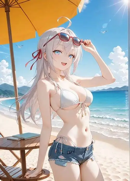 45 Tuyển chọn ảnh anime nữ mặc bikini sexy với phong cách bãi biển đầy sức sống