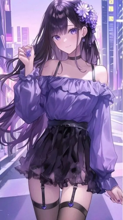 28 Bức tranh minh họa một thiếu nữ tóc tím đang đọc sách bên cửa sổ trong nắng chiều vàng nhạt lung linh. Khung hình ảnh thiếu nữ tóc tử linh này chứa đựng những cảm xúc nhân vật vô cùng sâu lắng và đầy ẩn ý.