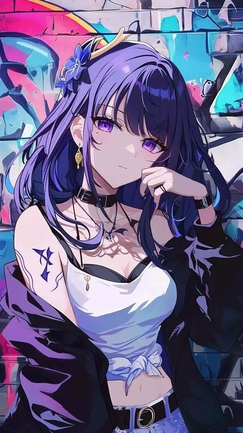 4 Phong cách đổ bóng điêu luyện tạo nên độ sâu cho tà váy tím trong bộ đồ của cô nàng hoạt họa. Bức hình nền con gái hoạt hình màu violet thể hiện đường nét tinh tế trong từng chi tiết nhỏ nhất thật đẹp.