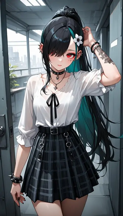 42 Thiếu nữ tóc xanh ở bãi nước được dựng theo tinh thần mùa hè, phao nổi và sắc vàng xanh làm khung hình vui hơn hẳn, song cách ngước nhìn và đường nét cơ thể vẫn giữ một độ chủ động, không hề quá mềm