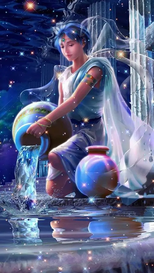 12 Hình anime nam Bảo Bình với đôi mắt lam long lanh làm bức ảnh có điểm hút rõ rệt và tăng cảm giác mơ màng