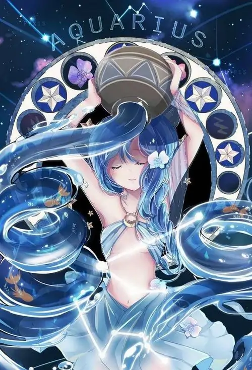 14 Ảnh nữ Bảo Bình chibi ngầu với đôi mắt lam sáng trong làm khung hình trở nên hút mắt và giàu cảm xúc hơn