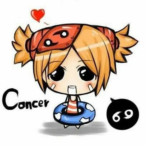 28 Ảnh Cự Giải nữ chibi với đôi mắt tròn long lanh, phối trang phục pastel tạo cảm giác êm mắt và rất hợp ảnh đại diện