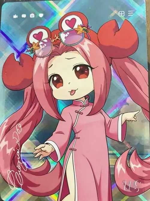 9 Ảnh Cự Giải nữ chibi với mái tóc mềm bay nhẹ, gương mặt xinh và ánh nhìn dịu dàng khiến tổng thể trông rất cuốn