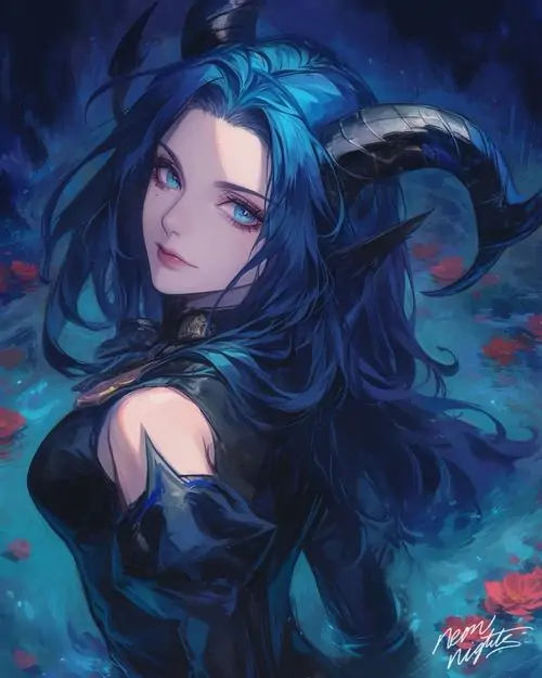 95 Ảnh Cung Ma Kết Nữ Anime Chibi ngầu kết hợp giữa sừng dê váy xinh biểu cảm mềm mại