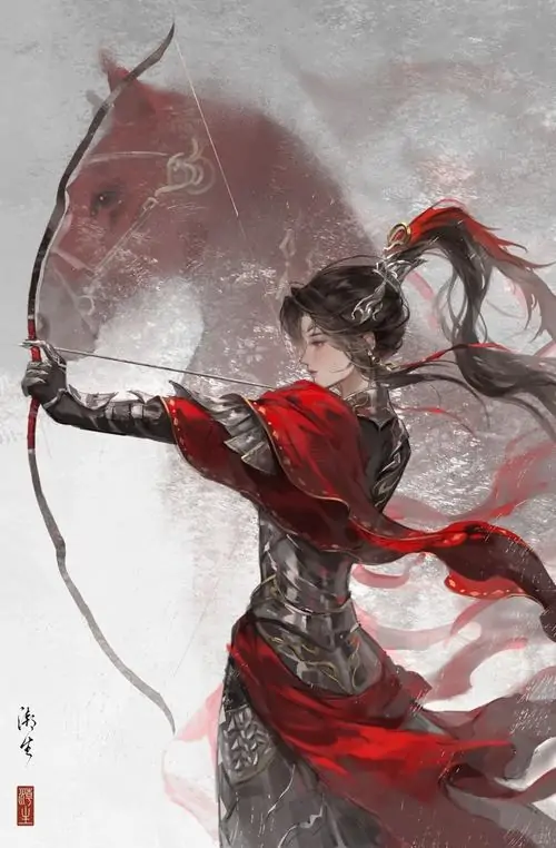 26 Ảnh chibi cô gái Nhân Mã mặc đồ sáng, nắm mũi tên nhỏ và cười rạng rỡ giữa nền sao lấp lánh