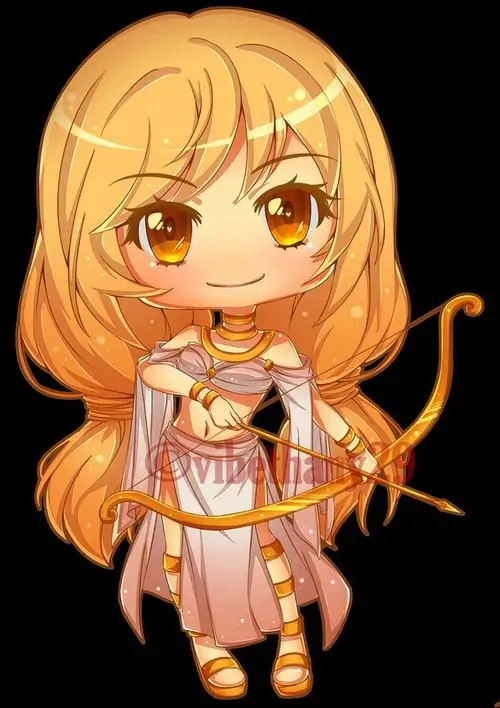 27 Khung anime Nhân Mã nữ nghiêng vai về phía chòm sao, cảm giác mộng tưởng hiện rõ qua tông màu dịu