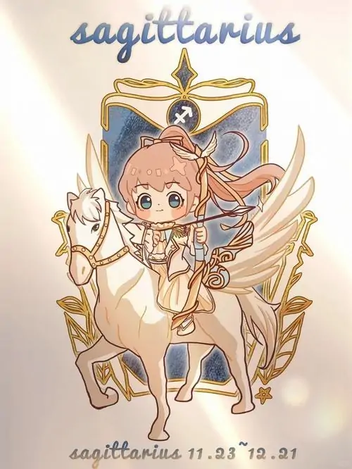 31 Hình anime Xạ Thủ nữ đứng nghiêng giữa bầu trời đêm, tóc bay nhẹ và đôi mắt to tròn nhìn đầy háo hức