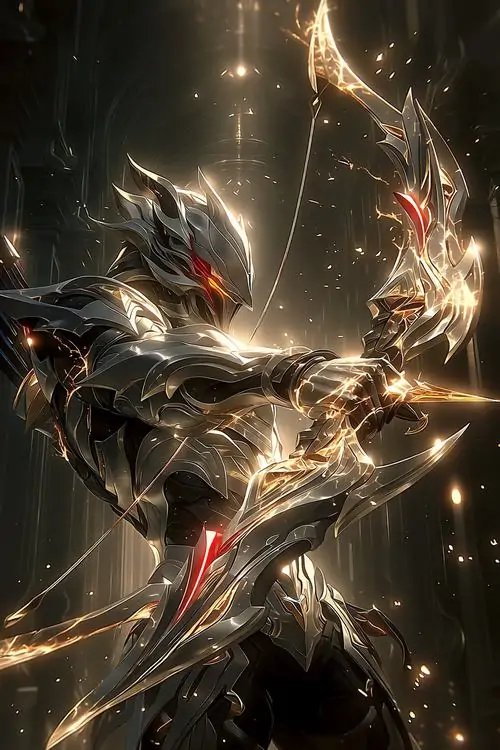 6 Khung anime Cung Thủ nữ nghiêng đầu cười nhẹ, bên cạnh là biểu tượng thiên văn tạo cảm giác bay bổng mà vẫn đáng yêu