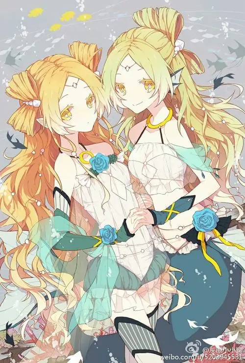 3 Ảnh cung Song Tử nữ chibi vẽ đôi thiếu nữ pastel ôm nhau, gương mặt tròn tạo cảm giác mộng mơ dịu nhẹ