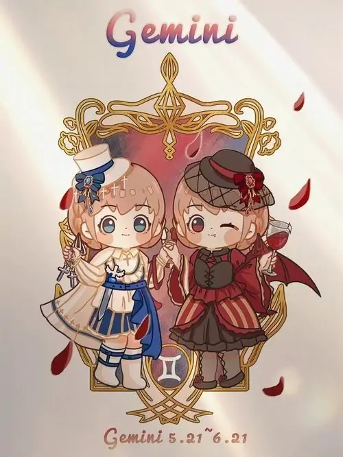 34 Tấm hình beige vẽ đôi bé mặc đồ nâu kem, vương miện nhỏ trên đầu làm thần thái vui tươi hơn