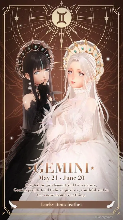 5 Ảnh cô gái Song Tử phong cách anime đặt hai nhân vật sáng tối cạnh nhau, sắc nâu gợi cảm giác song hành bí ẩn