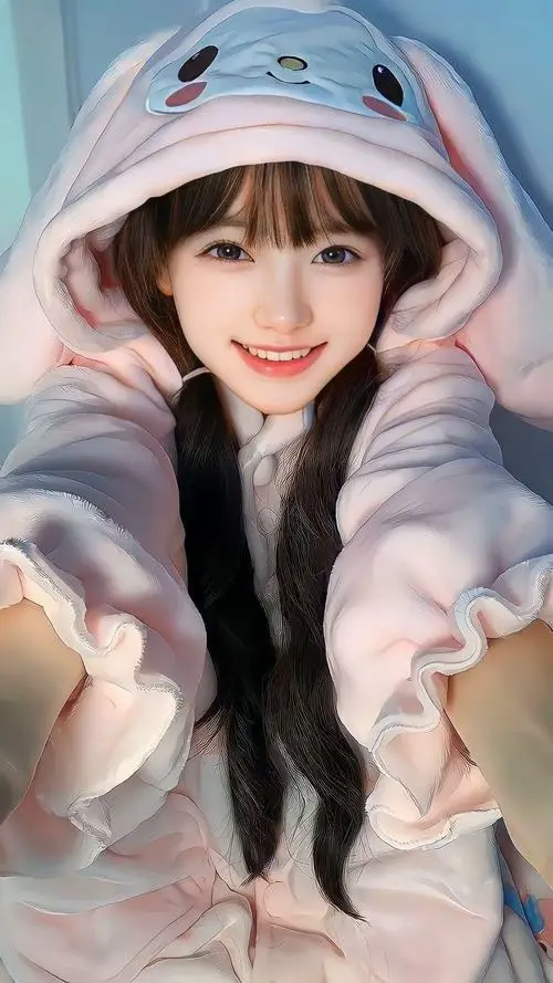 12 Trong bộ đồ thú mềm nàng thơ cute đưa tay về phía ống kính khoe nụ cười dịu dàng và thần thái đáng yêu