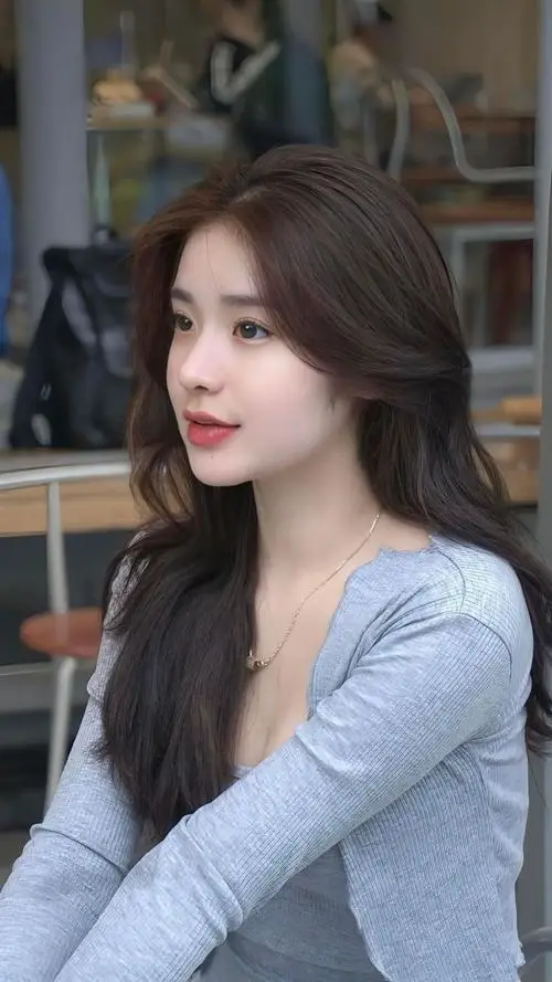 26 Ngồi nghiêng bên cửa kính gái xinh trong áo xanh ôm nhẹ toát ra thần thái tự nhiên và vẻ đẹp sâu lắng