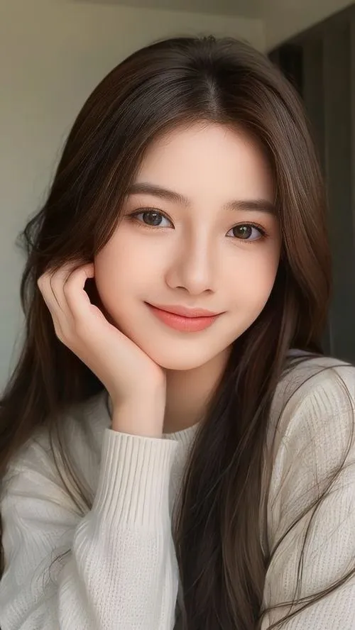 44 Cô gái xinh Hàn mặc áo hai dây cùng sơ mi khoác hờ bọng mắt cười hiện rõ khi nghiêng đầu cười dưới nắng