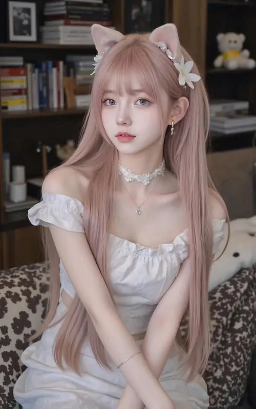46 Bộ ảnh gái xinh màu hồng đậm chất búp bê sống, càng ngắm càng thấy có hồn