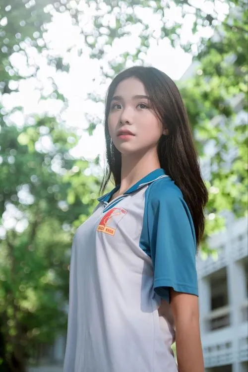 32 Ngắm ảnh nữ sinh cấp 2 với đồng phục gọn gàng, nụ cười sáng và khung cảnh sân trường