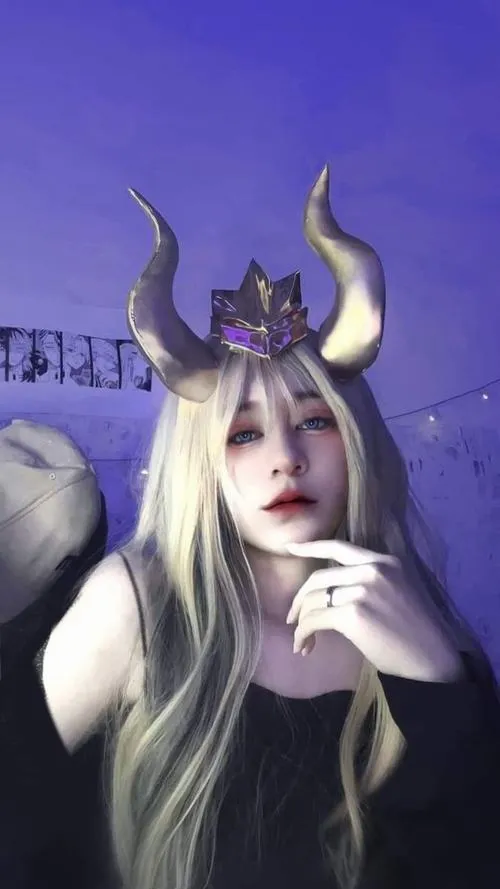 7 Bộ ảnh gái đẹp Free Fire nổi bật với tóc bạch kim dài và cặp sừng lớn gợi vẻ huyền bí cuốn mắt