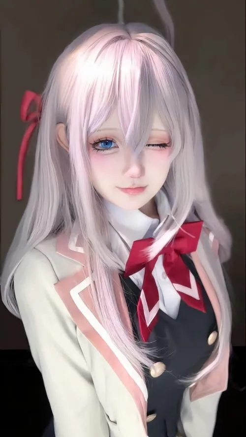 11 Hot girl tóc trắng hồng trong đồng phục học sinh mang vẻ dịu dàng và xinh xắn khiến khung hình mềm hơn