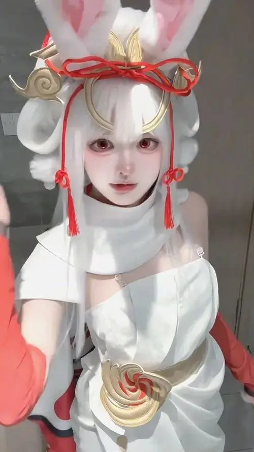 25 Nữ cosplayer tóc bạch kim đội phụ kiện đầu lớn mang vẻ đẹp trong trẻo và một chút kiêu sa rất riêng