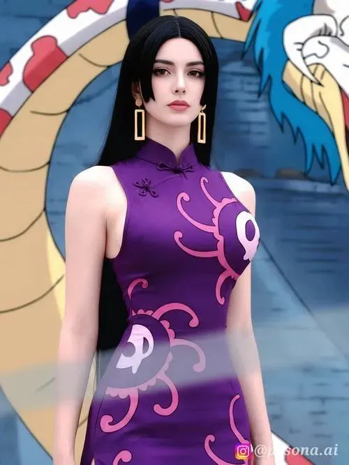 24 Tạo hình nữ hải tặc với mũ Chopper và hiệu ứng rực lửa làm khung hình thêm phần nổi bật