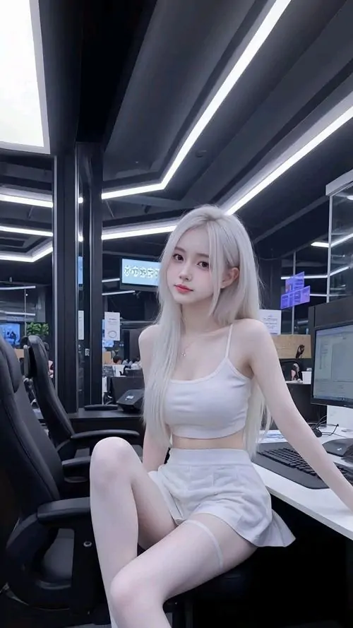 20 Ảnh gái xinh ngả người bên bàn cao, đồ bó sát màu nâu tôn khí chất hiện đại, gương mặt xinh xắn càng thêm sáng