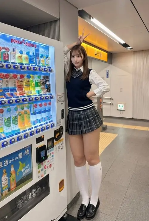 13 Cạnh máy bán hàng nàng thơ cute mặc áo tối cùng chân váy tennis tạo phong cách chụp ảnh trẻ trung và có chút tinh nghịch