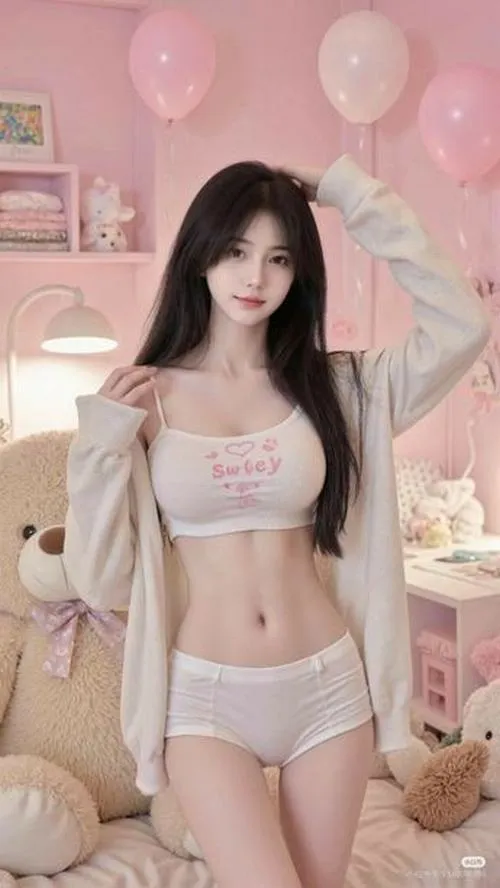 34 Gái đẹp Nhật Bản trong phong cách gravure diện váy ôm nhẹ làm ngực căng tràn nổi bật giữa ánh sáng mềm và màu sắc dịu.