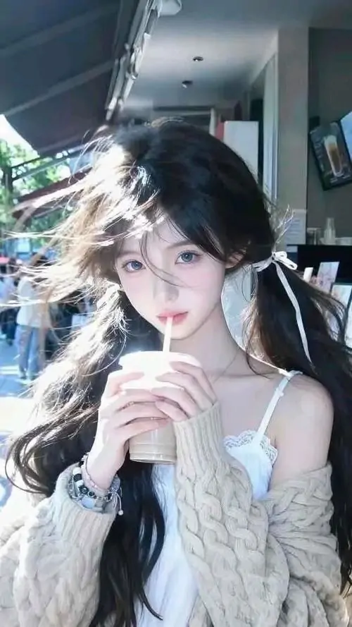 15 Nàng tóc đen buộc nhẹ, khoác áo len xám và cầm cốc trước ánh sáng cửa sổ, khung ảnh nghiêng làm bộ ảnh gái đẹp nhất hành tinh trở nên ấm áp, mơ màng và có sức hút rất riêng trong đời thường