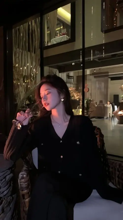 45 Ảnh cô gái trong outfit tối màu với bố cục ảnh gọn ghẽ làm khí chất nổi bật mà không cần quá nhiều chi tiết