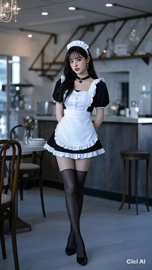 12 Hình ảnh hầu gái phục vụ tận tụy trong không gian bếp phong cách Châu Âu mang lại cảm giác ấm cúng lạ kỳ.