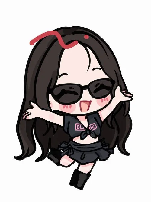 45 Ảnh Jisoo Chibi dễ thương với môi trái tim mắt to và biểu cảm đáng yêu