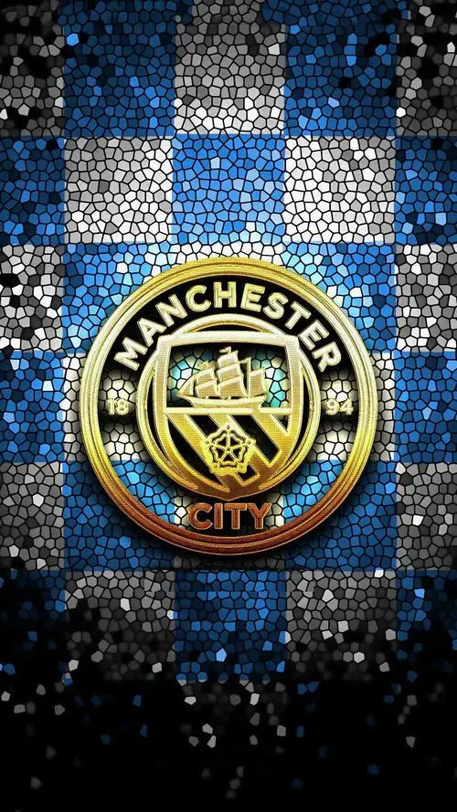 4 Ảnh wallpaper biểu tượng Man City lồng vào nền khói nhẹ tạo hiệu ứng thị giác nhận diện rõ mà không rối mắt