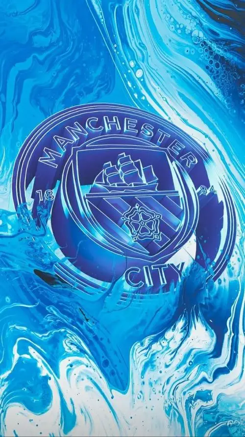 9 Hình nền đt huy hiệu Man City đi cùng màu áo xanh da trời tạo tổng thể hài hòa và nhìn rất mát mắt