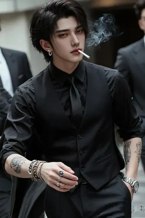 41 Anh chàng mặc áo sơ mi tối đứng dưới mái hiên chiều muộn, vai hơi xoay và mắt nhìn lệch khỏi ống kính, khung hình gợi cảm giác cô độc nhưng sang, hợp kiểu ảnh chân dung nam thiên về chiều sâu và sự từng trải