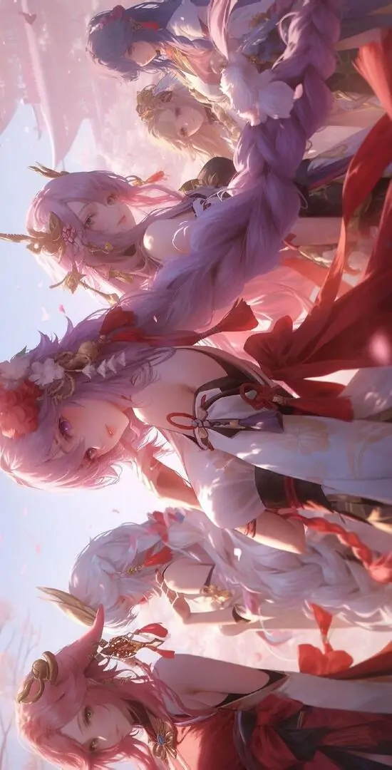 54 Ảnh anime 4K mang chiều sâu thị giác ở các lớp mây và bóng núi, cực hợp màn hình lớn cần độ thoáng