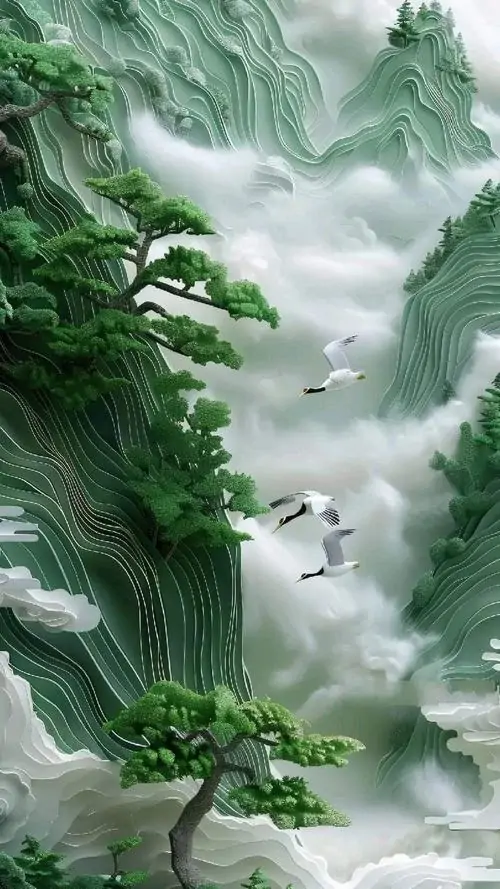 47 Ảnh nền đt rừng sâu mở lối dưới màn sương lạnh, phong cách thị giác cổ tích làm hình nhìn sang và không bị rối