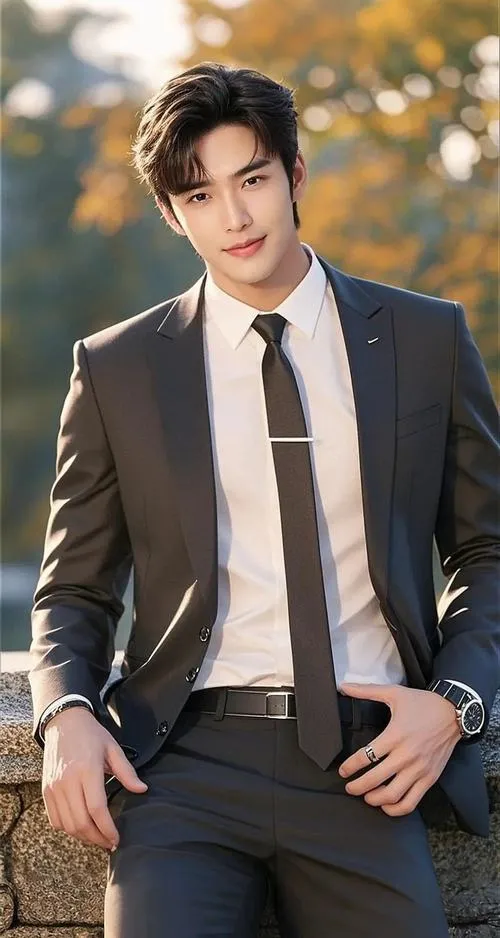 9 Mẫu ảnh nam trong bộ suit đen cà vạt sáng bước giữa nắng nhẹ toát ra khí chất lịch lãm và trưởng thành