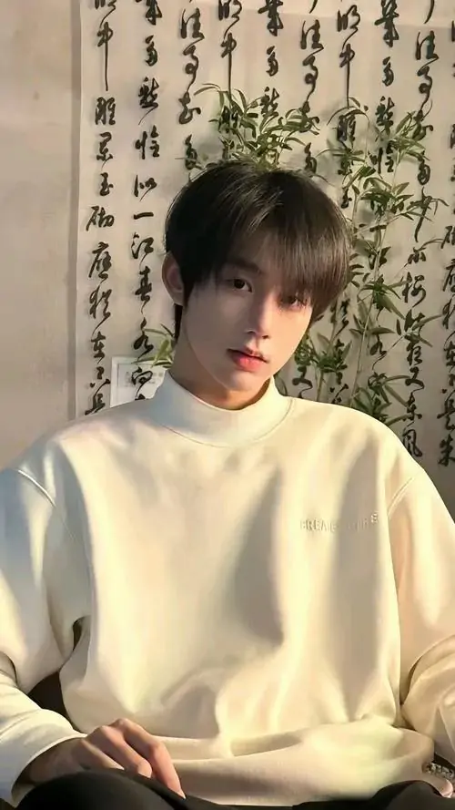 9 Ảnh mỹ nam trong áo nỉ màu kem ngồi dựa tường cạnh nền lá khô cho cảm giác ấm và tĩnh gương mặt nhỏ cùng vẻ lãng tử khiến bức hình nhẹ nhàng hơn nhưng vẫn giữ độ thu hút của một chàng trai đẹp