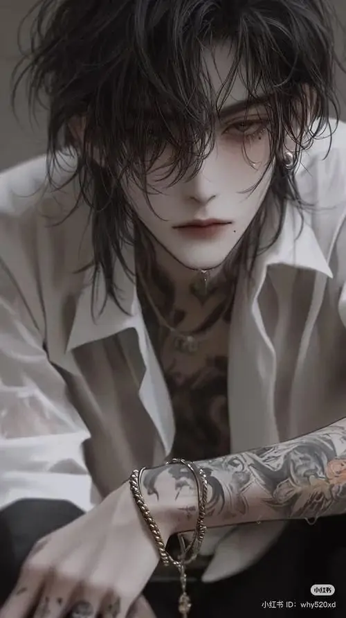 32 Chàng trai tóc rối hơi ướt cúi thấp trong ánh sáng mờ gợi cảm giác cô độc và bất cần bức ảnh thiên về ảnh mỹ nam có chiều cảm xúc mạnh nhờ thần thái lạnh và cách buông lỏng cơ mặt rất tự nhiên