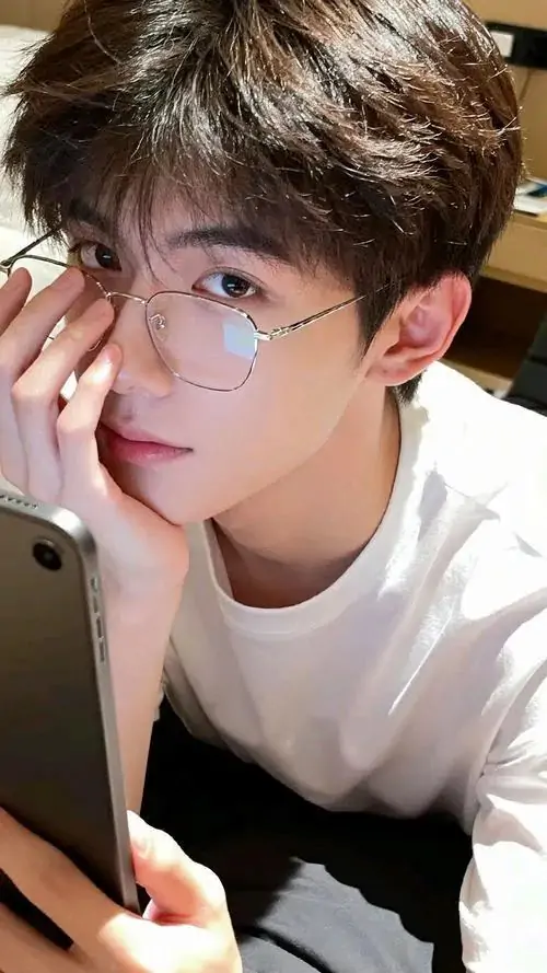 6 Góc chụp cận mặt khi cậu trai tựa tay bên chiếc điện thoại tạo cảm giác gần gũi nhưng không mềm yếu ánh nhìn biết nói cùng sống mũi thẳng giúp khung hình giữ được sức hút nam giới rất rõ