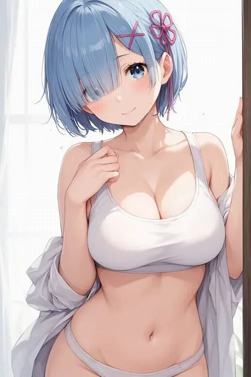 16 Bên nền cát sáng và sóng biển nhẹ cô gái anime mặc bikini hiện lên rạng ngời với biểu cảm vui nhộn